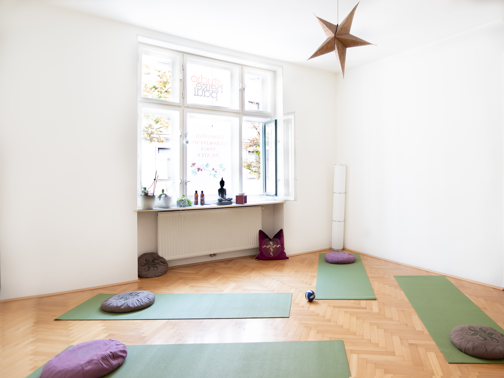 Yogastudio mit Yogamatten